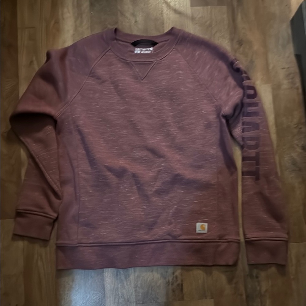 Carhartt Purple Crewneck Sweater with Textured Design